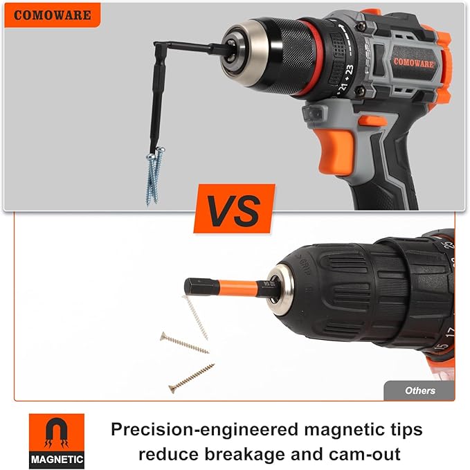 COMOWARE 10pcs Triangle Bit Set (Ta12-Ta30), S2 Steel 1/4" Hex Bit Set, Tamper-Proof Security Torx Bit Sets, CNC Tip Hex Drill Bits Sets, 2" Length, Magnetic Drill Bits For Electronic Devices