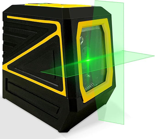 360° Self-Leveling Laser Level with Rotary Rocker, Neck Extension Locking, and Non-Skid Rubber Feet for Precise Alignment and Large Area Coverage