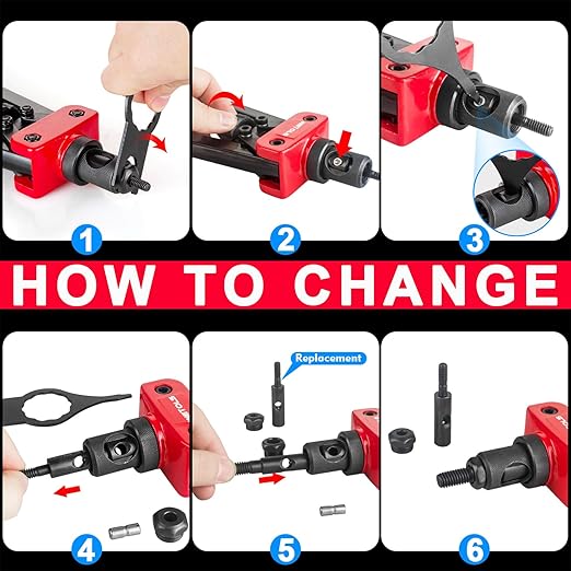 WETOLS Rivet Nut Tool Kit, 14-Inch Rivnut Tool with 7 Metric and SAE Mandrels, Professional Hand Riveter with 70Pcs Rivnuts Assortment Kit, Manual Rivet Nut Gun with Rugged BMC Case