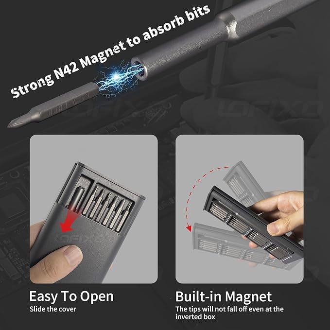 Precision Screwdriver Set,Eyeglass Repair kit,Magnetic Screwdrivers Torx,Pentalobe,Triwing Flathead,Phillips All in One Tools Set for iPhone,Switch,Camera,Phone Screen,Watch,Mac,ps4