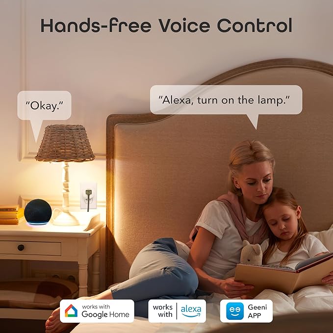 Geeni Dot Smart Plug with 2.4GHz WiFi Connectivity – 1-Pack Compact, Fire-Resistant Smart Outlet Plugs with Schedule & Timer – No Hub Needed, Supports Alexa & Google