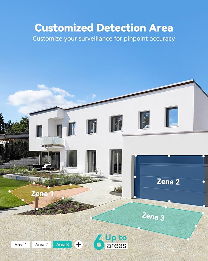 Jennov 5MP Wireless Security Camera System – Add-On Outdoor/Indoor Camera (Outlet-Powered)，Night Vision, Motion Detection, IP66 Weatherproof, No Subscription Required，Only Work with P48 System