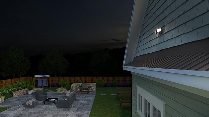 Lithonia Lighting HomeGuard 2-Light Outdoor Flood Lights, Dusk to Dawn Sensor, Adjustable Lumens, Selectable Color, Square Heads, Dark Bronze (HGX LED 2SH ALO SWW2 120 PE DDB)