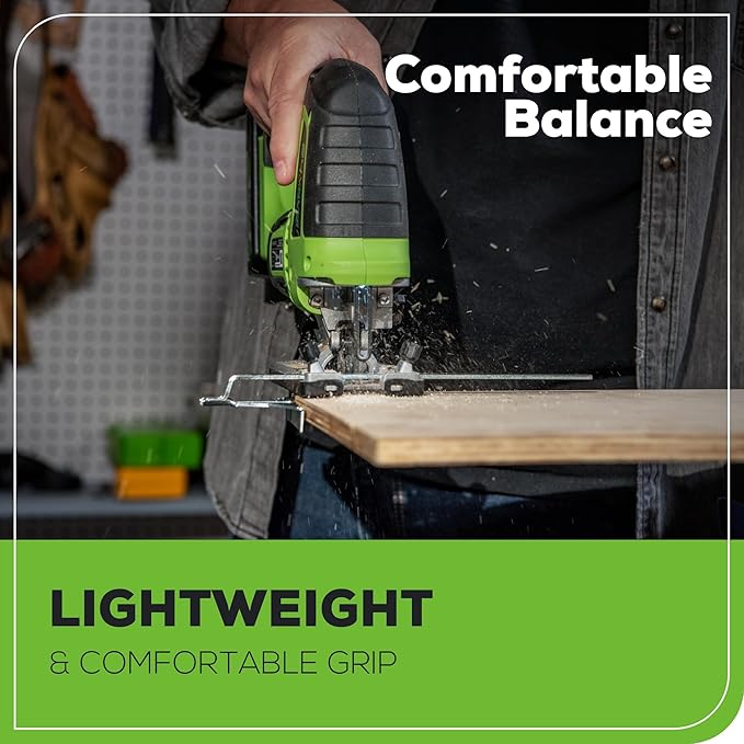 Greenworks 24V Brushless 2-Tool Combo Kit,Cordless Jig Saw+Wood Router Power Tool Sets Including Battery