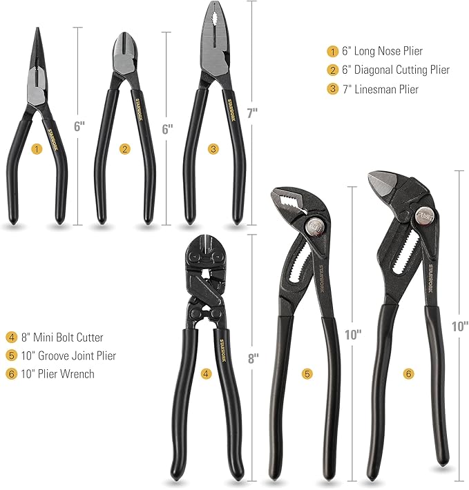 TRUE MECHANIC™ 312-Piece Mechanics Tool Set and Socket Set, Professional【Pliers Wrench Version】 SAE/Metric