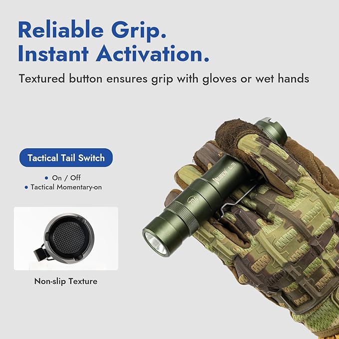 WUBEN L3 Tactical Rechargeable Flashlights, 3000 High Lumen LED Tail Switch Flash Light 4800mAh Dual-Way USB C Charging 7 Light Mode, IP68 Pocket Flashlight for Home, Emergency, Outdoor, Camping