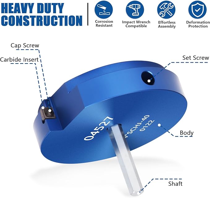 XJX 6-Piece PVC Pipe Reamer Kit, 3/4”, 1”, 1-1/2”, 2”, 3”, 4” Head PVC Fitting Socket Saver with PPR75, PPR100, PPR150, PPR200, PPR300 and PPR400 fit into standard 1/2" drills