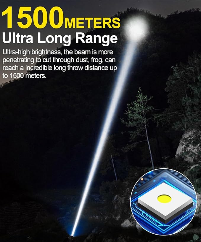 Rechargeable Flashlight High Lumens 4 Packs-Super Bright Magnetic Flash Light with Power Digital Display, Long Range,Dimmable,Waterproof,Pocket Handheld Tactical LED Flashlights for Emergency