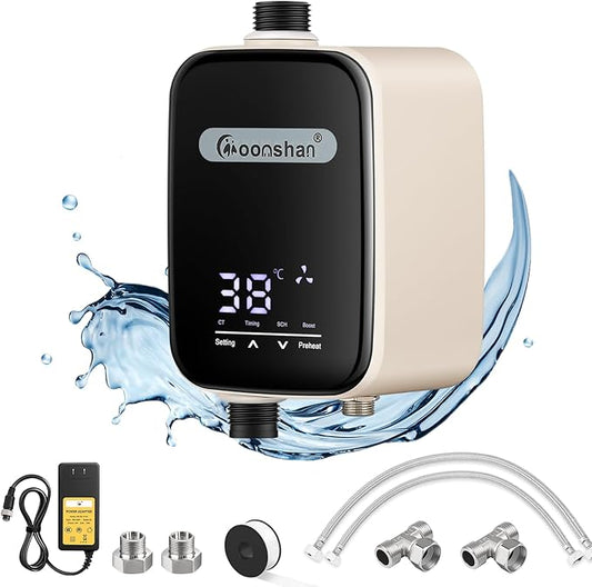 Smart Instant Hot Water Recirculating Pump Kit with Built-in Thermostat Digital Timer Under Sink Water Circulator Pump Recirculating System for Tank Water Heaters