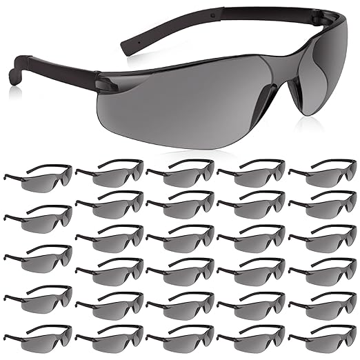 30 Pack Tinted Safety Glasses with ANSI Z87.1 Scratch Resistant Scratch Resistant Eyewear for Women Man Lab Goggles Eye Protection