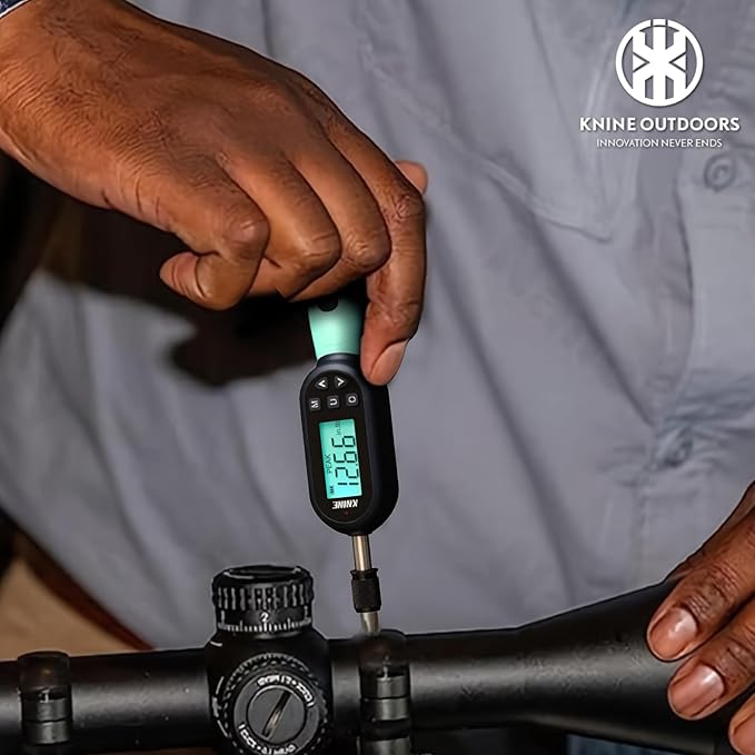 KNINE OUTDOORS 1/4 inch Digital Torque Screwdriver Wrench Driver Set, Inch Pounds lbs for Maintenance, 10-100 in-lb (1.2–12 Nm), Hex Bits, For Tools, Bike Repairing and Mounting