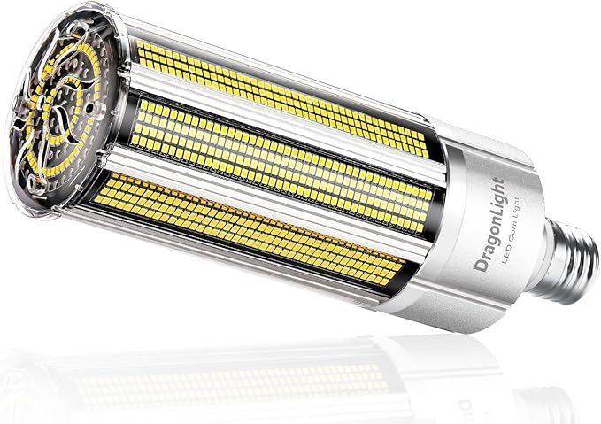 DragonLight Upgraded 150W Commercial Grade Corn LED Light Bulb Fanless (600 Watt Metal Halide/HID/HPS Replacement) E39 Large Mogul Base LED Lamp 5000K Daylight 20,250LM Good for Enclosed Fixtures