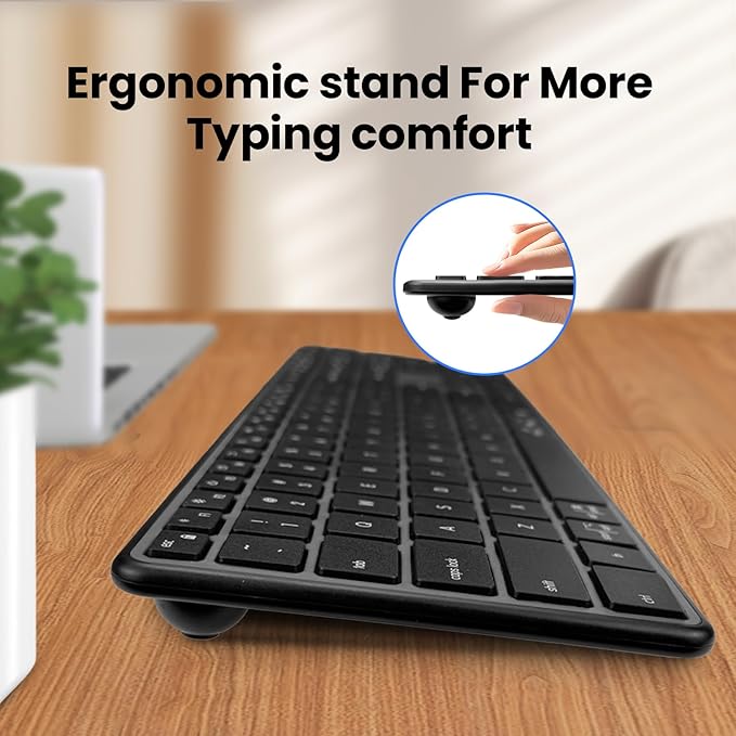 K925 Wireless Bluetooth Keyboard Multi-Device Full Size Wireless Keyboard with Number Pad,Multimedia Keyboard Quiet Typing for Windows/PC/Laptop/Phone