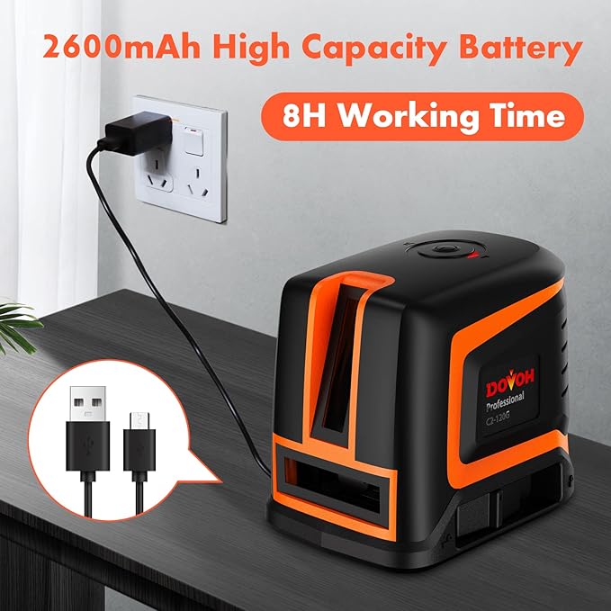 Rechargeable Laser Level Cross Line with Tripod, Class Ⅱ