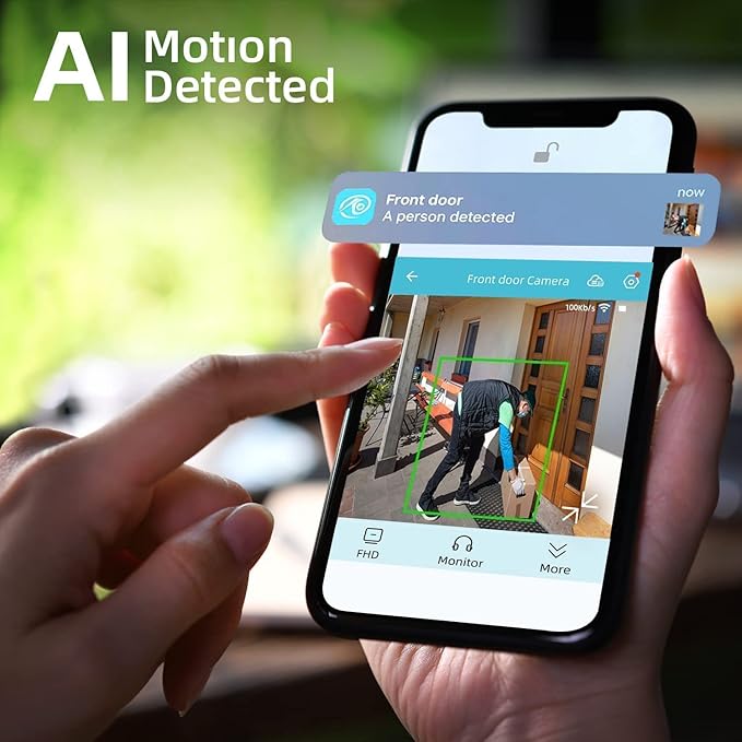 Rraycom 4pc Solar Security Cameras Wireless Outdoor, 2K Battery Powered Cameras for Home Security, 2.4/5G WiFi Camera with Solar Panel, Color Night Vision, AI Detection, 2 Way Talk, IP65, SD/Cloud