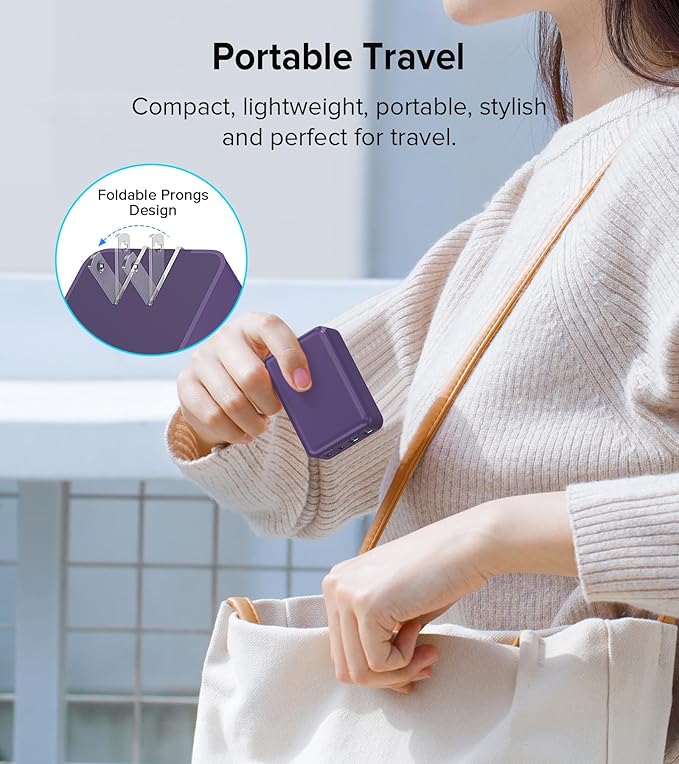 40W Flat USB C Charger Block, 2-Pack USB C Fast Charging Block 4-Port Dual PD+QC Power Adapter Double Charger Block Multiport Type C Cube Multiple Wall Plug for iPhone 16 15 14 13 12 Pro Max(Purple)