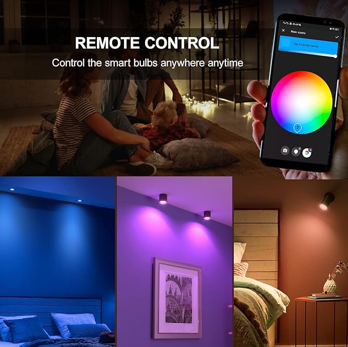 Zigbee GU10 Smart Bulbs, Compatible with Hu*e*, Alexa & Google & ConBee (Hub Required), 5W(50W), LED WiFi Bulb, Dimmable, Color Changing &Tunable White, LED Track Light Bulbs, 2 Pack