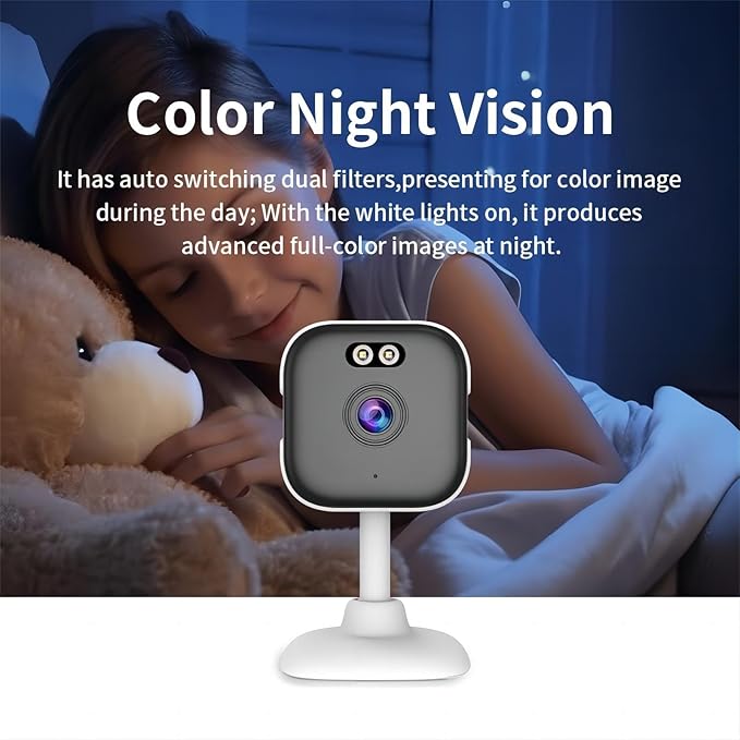 EVERSECU 5Ghz Wired WiFi Camera 2K, Indoor Home Security Cameras for Baby/Elder/Dog/Pet Camera with Phone app,24/7 SD Card Storage, Compatible with Alexa, Supports RTSP&ONVIF(4pack)