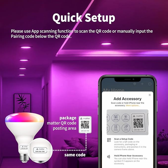 ANWIO Smart Light Bulb BR30 RGB Color Changing, LED WiFi Dimmable Multicolor Light Bulb E26 Base, Compatible with Alexa, Google Assistant, SmartThings, Hub Required, 650lm 8.5W(60W Equivalent) 2 Pack