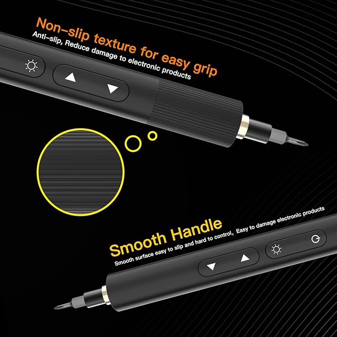 3.7V Electric Screwdriver Rechargeable, 55 in 1 Mini Precision Screwdriver Set, 48 Magnetic Bits, 3 Torque Settings, Small Electric Screwdriver Repair Tool Kit for PC RC Electronics