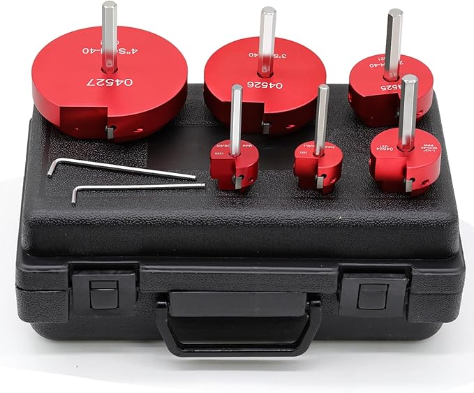 PVC Pipe Reamer, 6 Piece Plastic PVC Pipe Fitting Saver Kit Fit into Standard 1/2" Drills PVC Socket Saver Tool Contains 3/4inch, 1inch, 1-1/2inch, 2inch, 3inch, 4inch Head