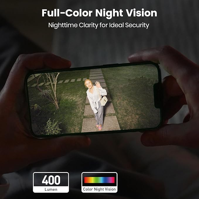 AOSU 2 Pack Wired Security Camera Outdoor - 3K Smart 24/7 Recording WiFi Camera for Home Security w/Sound Light Alerts, 360° View, Auto-Tracking, Camara de Seguridad para Casa (2.4Ghz WiFi Only)