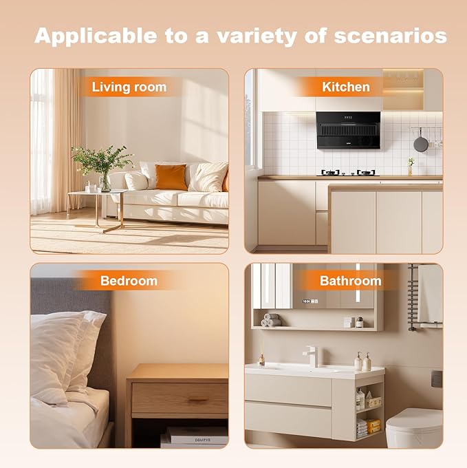 Surge Protector Outlet Extender- 4 USB Wall Charger (2 USB C) 4.5A Total, Wall Plug Splitter with 6 AC Electrical Power Expander, Spaced for Travel Home Office, White