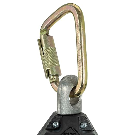 Peakworks Fall Protection Leading Edge Self Retracting Device (SRD) - 10' Single Leg Cable with Swivel Snap Hook - Certified ANSI 359.14-2021 Class 2 LE SRD (Available in Multiple Lengths & Styles)
