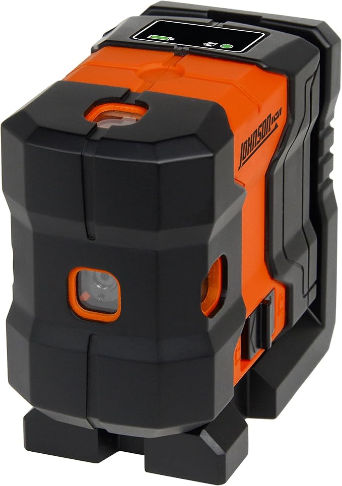 Johnson Level & Tool JDT300-GN5D Laser Level, Self-Leveling Kit 5 Dot Laser with GreenBrite® Technology, Magnetic Base, Hard-shell Carry Case, Floor Mount