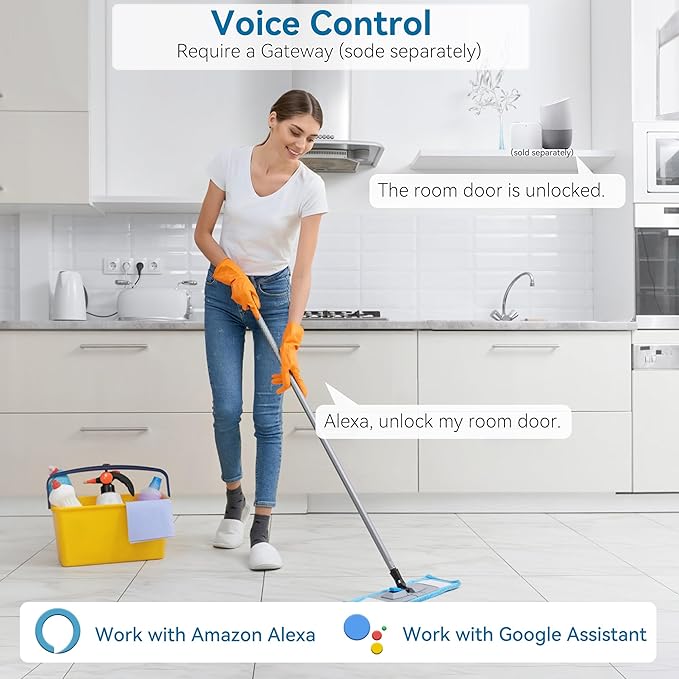 Keyless Entry Door Deadbolt with Handle Set, BEBASIA Fingerprint APP Smart Door Lock, Digital Keypad Bluetooth Deadbolt Lockset with Auto Lock Code Fob Aged Bronze