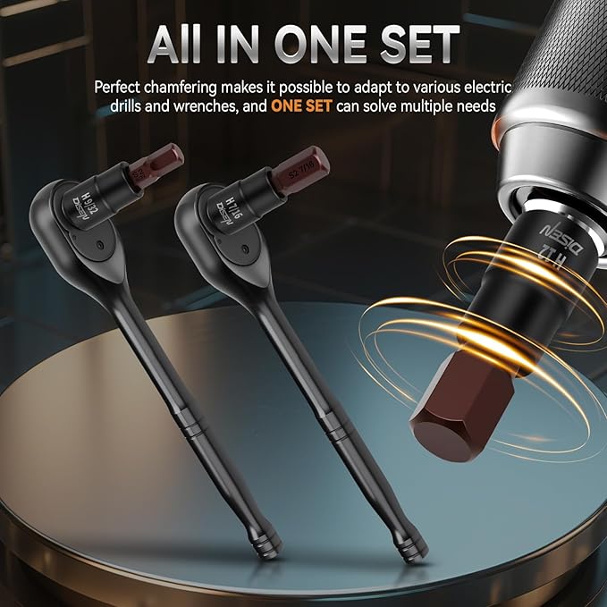 DISEN 32-Piece HEX Bit Socket Set, SAE & Metric Allen Wrench Socket Set with Enhanced Storage Case, Premium Heat Treated Chrome Vanadium Steel & S2 Alloy Steel