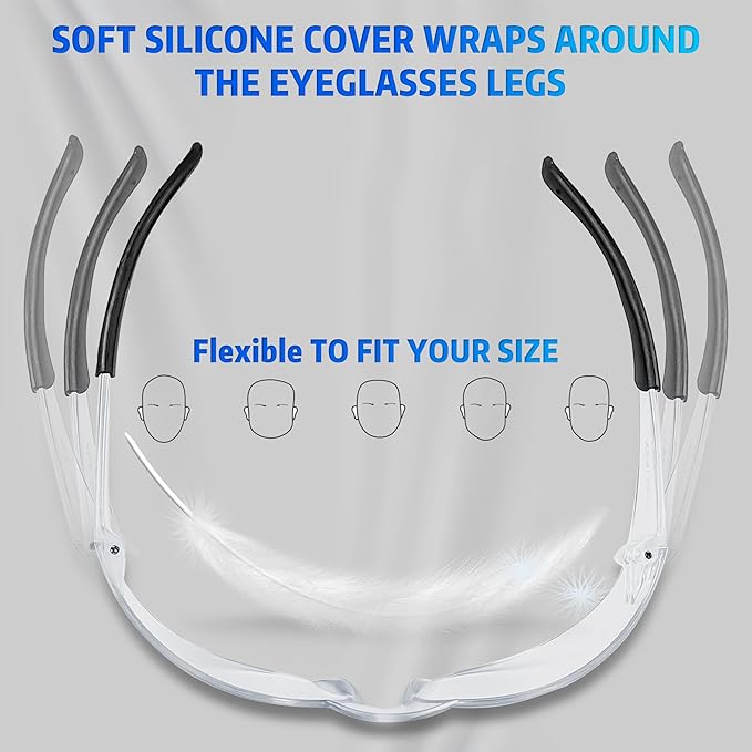 Safety Glasses Ansi Z87.1 Clear Safety Glasses Bulk Impact Resistant Lens Protective Eyewear for Men Women
