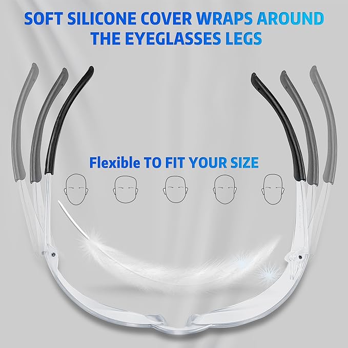 Safety Glasses Ansi Z87.1 Clear Safety Glasses Bulk Impact Resistant Lens Protective Eyewear for Men Women