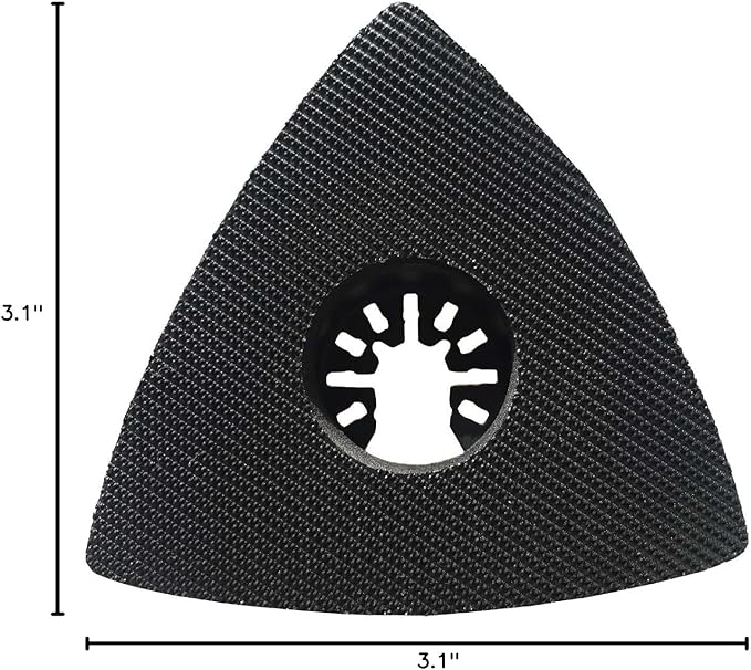 XXGO 3 Pcs 3-1/8 Inch 80mm Triangular Hook & Loop Oscillating Multi Tool Sanding Pads No.XG5508