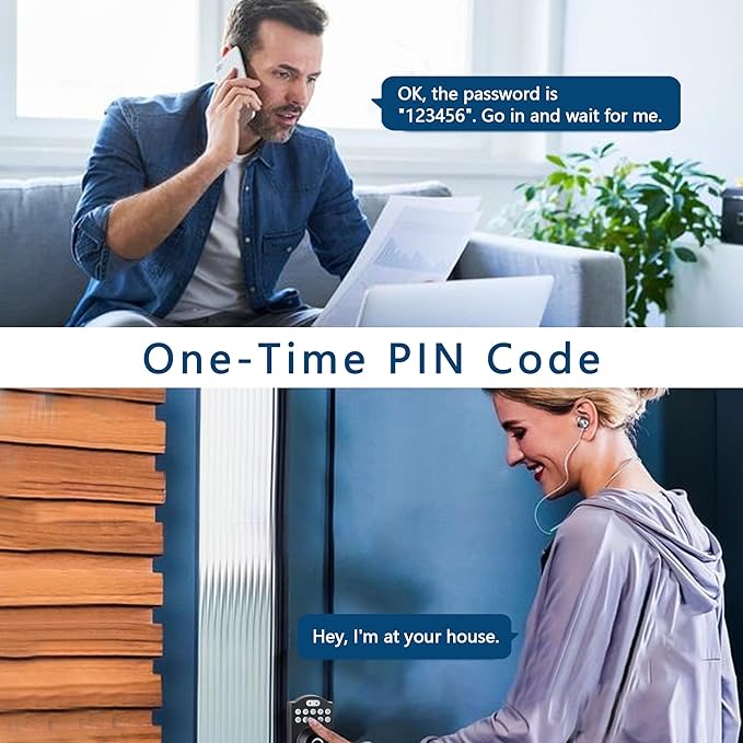 Keyless Entry Door Lock Set, Fingerprint Door Lock with 2 Door Knobs, Smart Front Door Lock with 2 Keys, Anti-Peeking Electronic Keypad Deadbolt, Auto Lock, Waterproof, Easy Installation