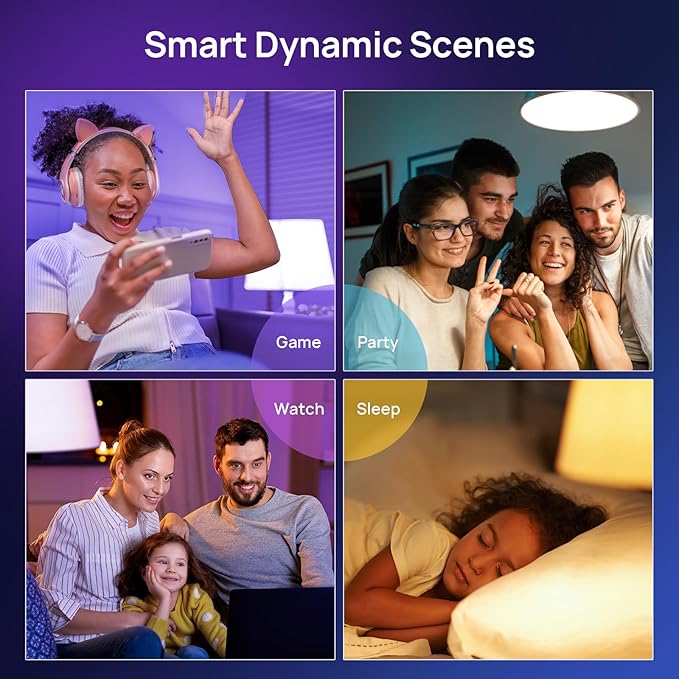 Consciot Smart Light Bulbs, LED Light Bulb That Works with Alexa & Google Home, Music Sync, RGBTW Color Changing Light Bulb, A19 E26 2.4Ghz WiFi Light Bulbs 60 watt Equivalent, 800lm Dimmable, 1 Pack