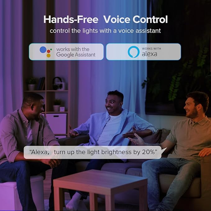 SANSI Smart Light Bulb, Full Color Changing Dimmable Smart WiFi Bulbs Compatible with Alexa and Google Home, A21 18W 150W Equiv. 2000 Lumens Bright RGB Bulb, 2.4Ghz only No Hub Required