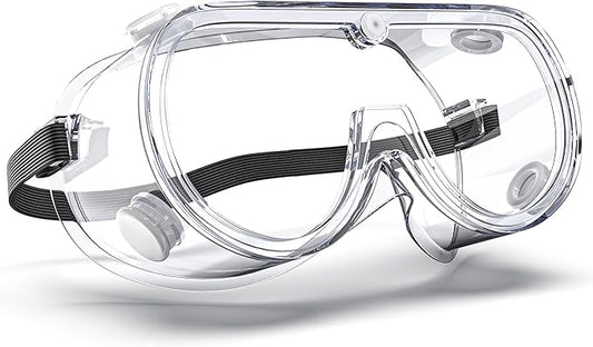 Anti-Fog Indirectly Vented Lab Safety Goggles Over Glasses