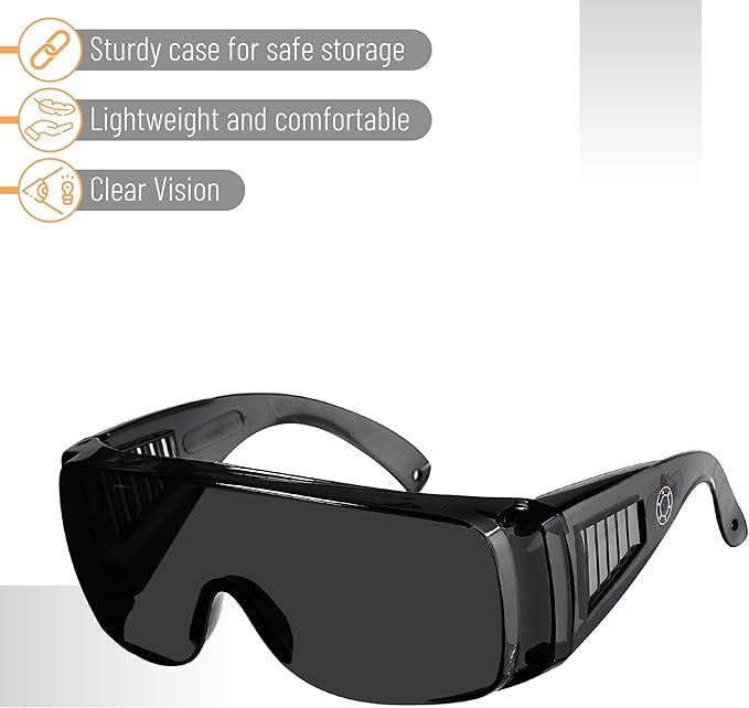 UNCO- Safety Goggles Over Glasses, Protective Goggles, Safety Goggles Anti Fog, Work, Safety Glasses Over