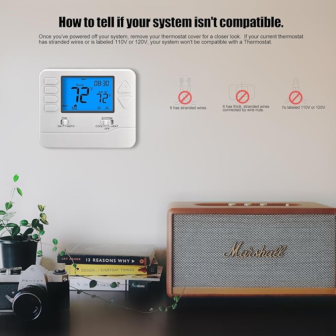 5-1-1 Day Programmable Thermostats for Home 1 Heat/ 1 Cool Conventional Single-Stage Systems