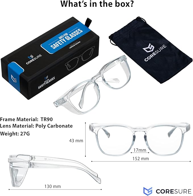 Stylish Anti Fog Safety Glasses Goggles – Eye Protection Glasses