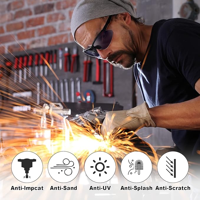 Kathfly 36 Pcs Safety Glasses Work Scratch Resistant Glasses Protective Safety Goggles Eyewear with Lens(Black and White)