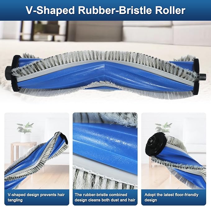 22 Pack Accessories Kit Only for ECOVACS DEEBOT T30S Series (T30S Pro/AI/CARE/AI Care) Robot Vacuum Replacement Parts, 6 Side Brushes, 4 Mop Pads, 6 Dust Bags, 1 Main Brush, 4 Filters, 1 Tool brush