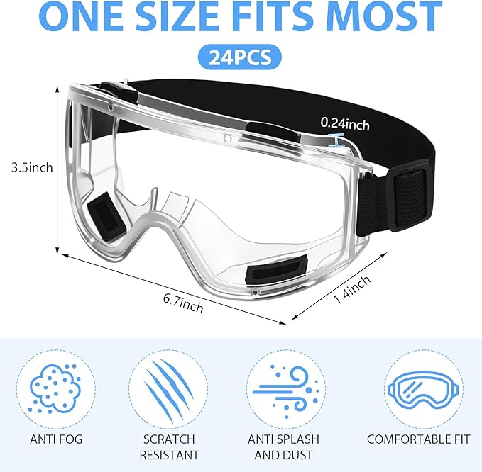 Anti-Fog Safety Goggles Impact Resistant Protective Safety Glasses Men Women Eye Protection