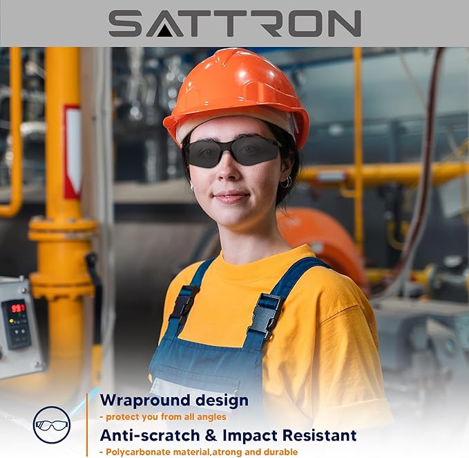 Tinted Safety Glasses Bulk 24 Pack, UV Protective Safety Sunglasses for Men Women, ANSI Z87.1 Scratch & Impact Resistant Eye Protection, Ideal for Construction, Shooting, Lab