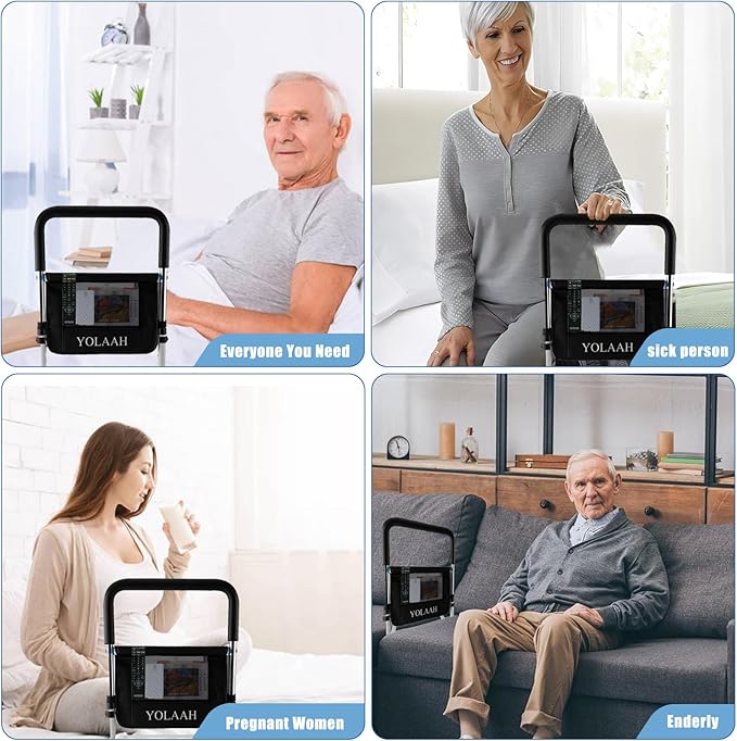Bed Rail for Elderly Adults Safety - Bedassist Rail for Seniors, Height Adjustable, Bed Handle, Guard, Rail for Seniors Prevent Fall