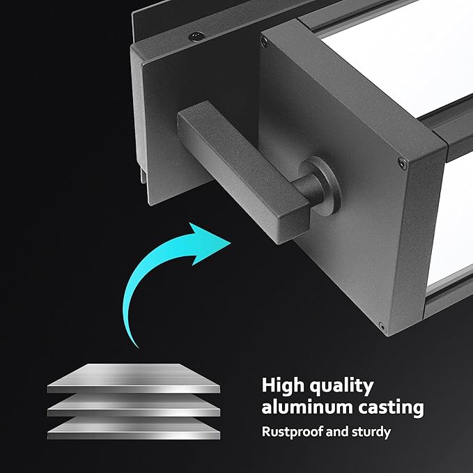 2 Pack PIR Motion Sensor Outdoor Lights, LED Integrated Porch 750 Lumen Outside Wall Light with Clear Glass, Modern Exterior Fixture, 3000K Sconce for House Patio Garage Yard Front Door Dark Grey