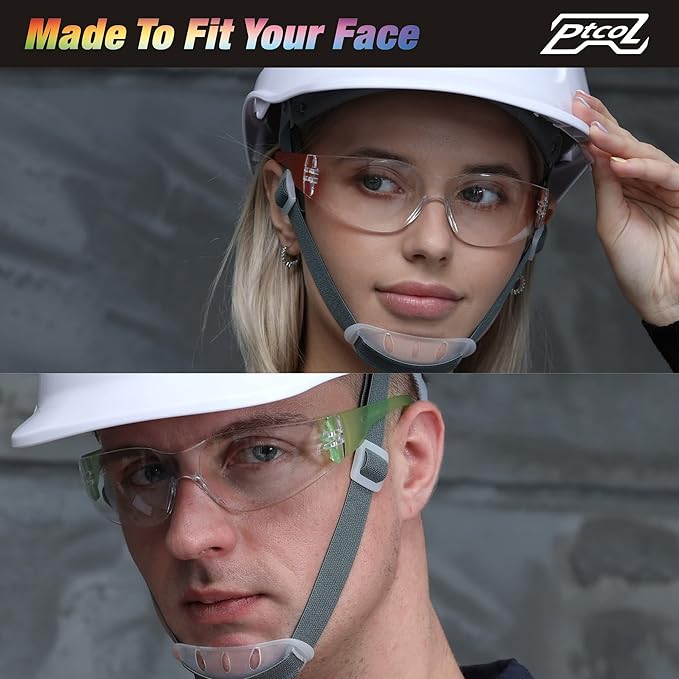 168 BULK PACK Safety Glasses in 7 Colors Unisex Clear Anti-Scratch Protective Goggles Impact Resistant Lens Eyewear with ANSI Z87.1 EN166 Certified Perfect for Construction, Shooting and Laboratory