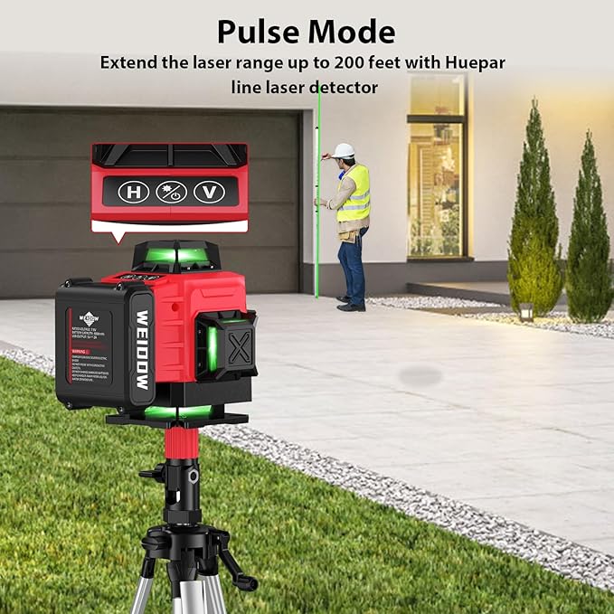 laser level Self Leveling 16 Lines 4×360° for Picture Hanging and Construction, High-capacity Lithium Battery