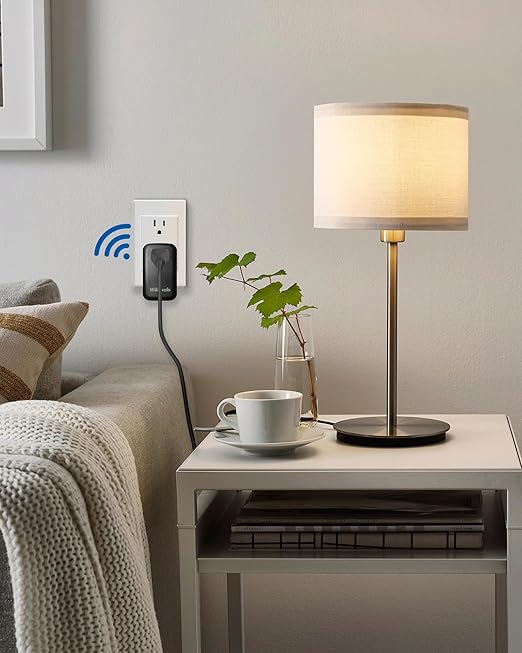 Remote Control Outlet Plug Wireless On Off Power Switch, Black Remote Light Switch Wireless for Lamp, Light, Fan, Programmable, Portable, 100ft RF Range, FCC Certified, Battery Included H02RC1106